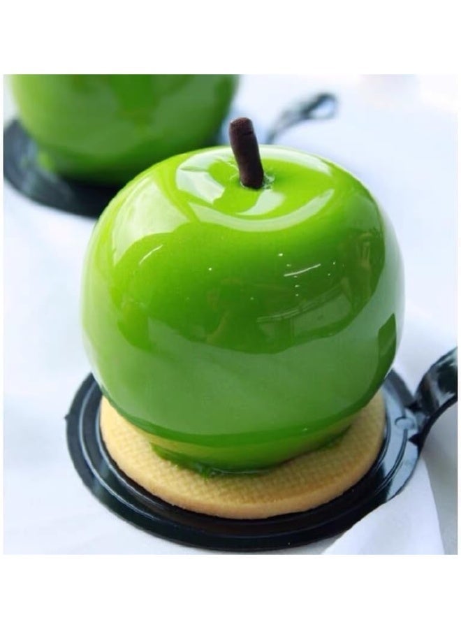 ChicAbode 3D Apple Shape Silicone Baking Mold, for Mousse Cake, Silicone Molds for Chocolate, French Dessert Mold for Pastry Chocolate, Reusable Non-Stick Easy Release Baking Molds (8-Cavity) - Image 5